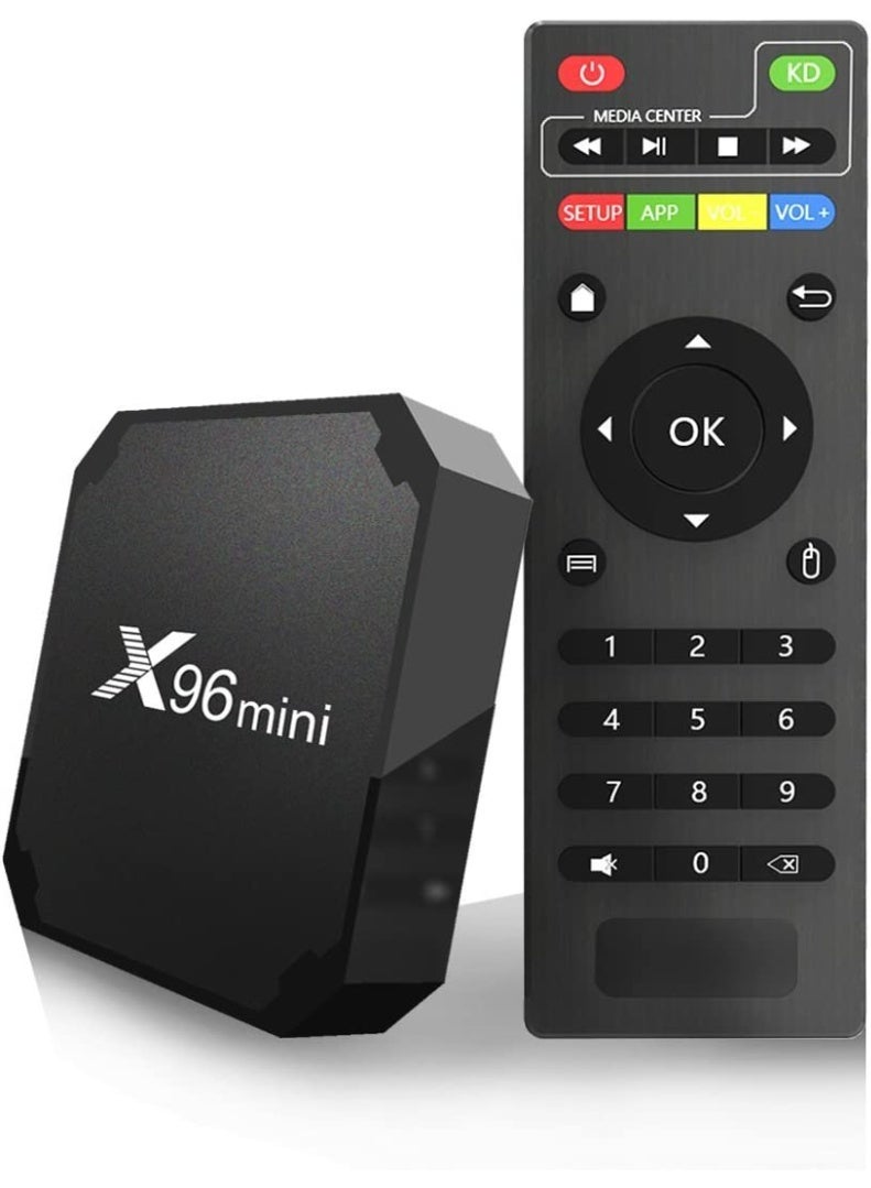 X96 MINI 7.1 ROM 16GB, RAM 2GB S905W Quad Core 64 Bit DDR3 2.4G WiFi 4K HD Android TV Box - Black - Image 1
